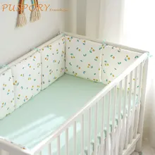 

Cotton Gauze Newborn Cartoon Bed Circumference Baby Bed Collapsible Bumpers Baby Sleeping Thicken Anti-collision New Guardrail