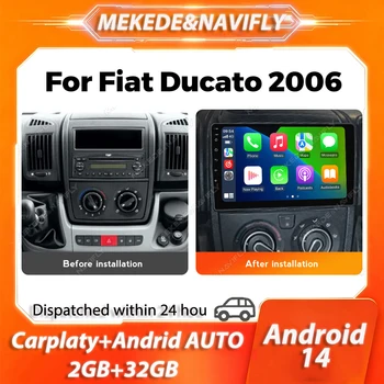 Sistema Auto Intelligente Android 14 per Fiat Ducato, Peugeot Boxer, Citroen Jumper 2 2006-2022, Radio Multimediale per Auto, Stereo con Carplay