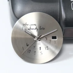 Premium 32mm High - Quality Stainless Steel Watch Dial - Who Cares I'm Already Late Design (S g)