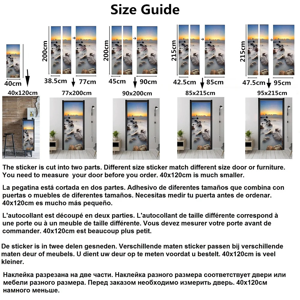 Description Picture 3 of item3D High Simulation Container Door Seriesr Door Stickers Wallpaper Industrial Style PVC Self-adhesive Bedroom Decor Mural Poster