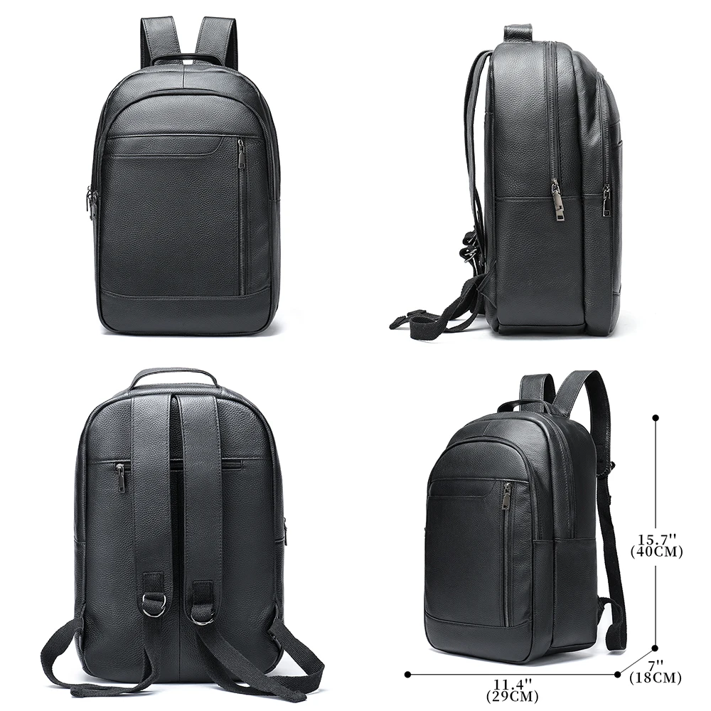 WESTAL  Men's Business Backpack For 15.6 Inch Laptop Black Document Bags Large Capacity Student Schoolbag Travel Casual Daypack 3
