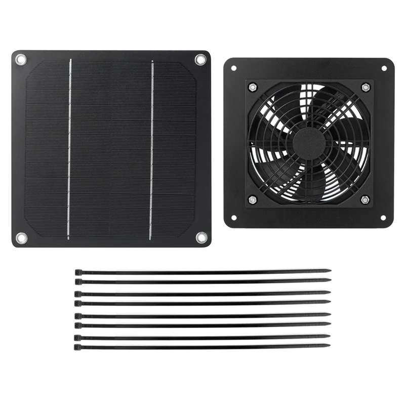 

1Set Air Ventilation Fan 5W Mini Solar Panel Exhaust Fan Weatherproof For Chicken Coop Pet Houses RV