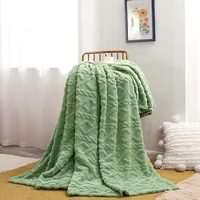 Couverture en flanelle de couleur unie, 1 pièce, douce et chaude, pour canapé, bureau, lit, Camping, voyage, cadeau polyvalent 2