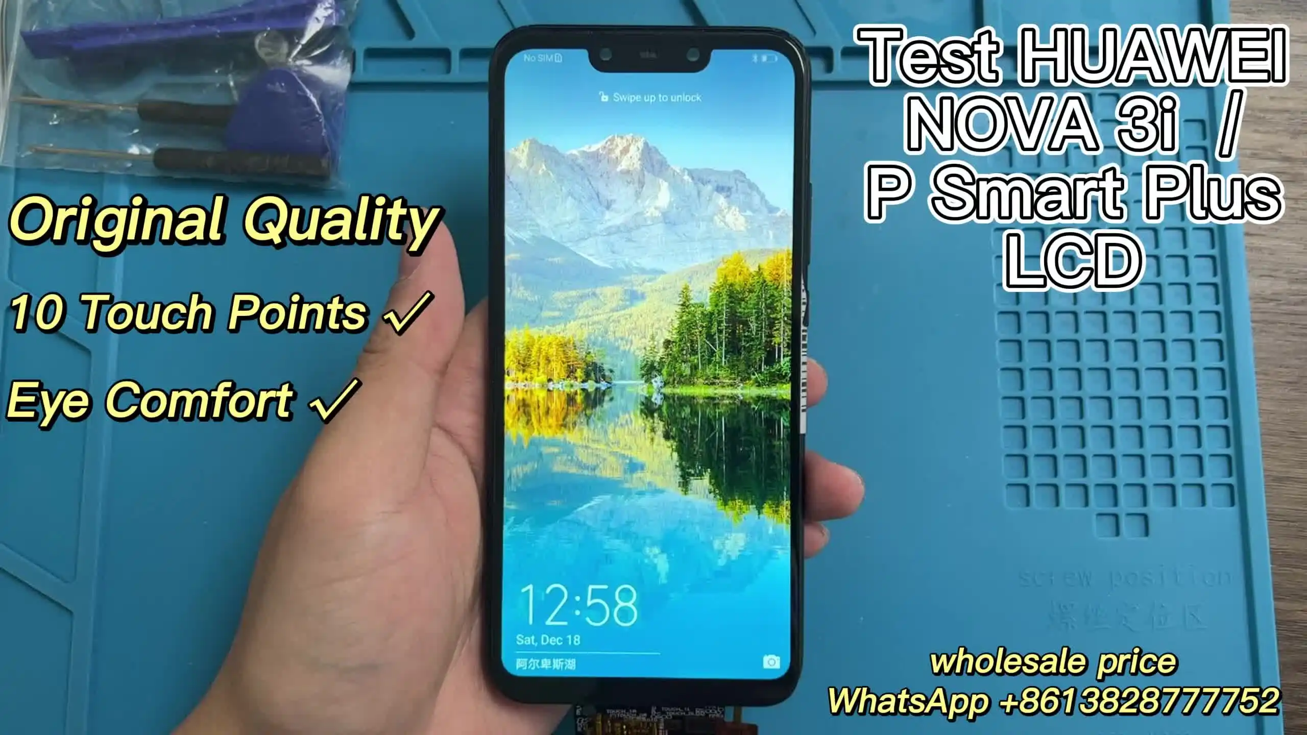 Kit Schermo LCD + Digitizer Per Huawei Nova 3i – Nero, Ricambio Completo - Foto 6