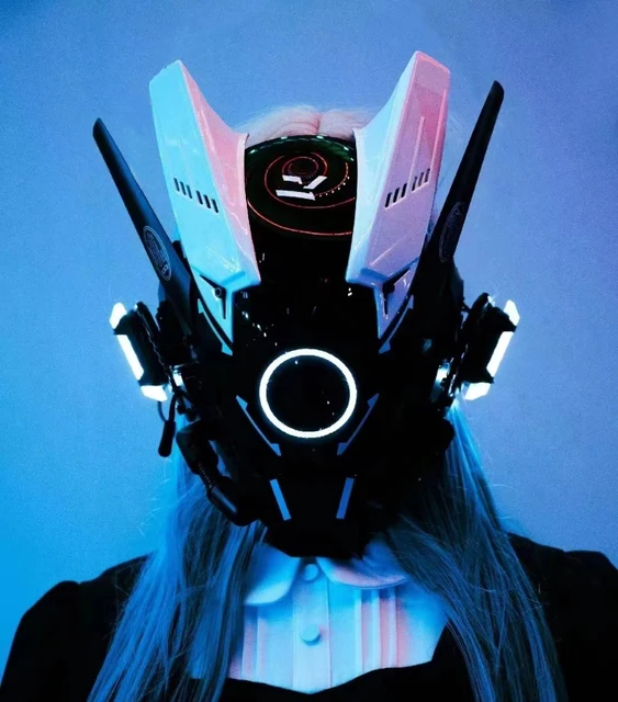 Cyberpunk-Casque de robot Techwear avec lumière LED, Kendobi, Masque de  samouraï, Armure de module cyber punk pour homme, Jouet futuriste, Cosplay  - AliExpress