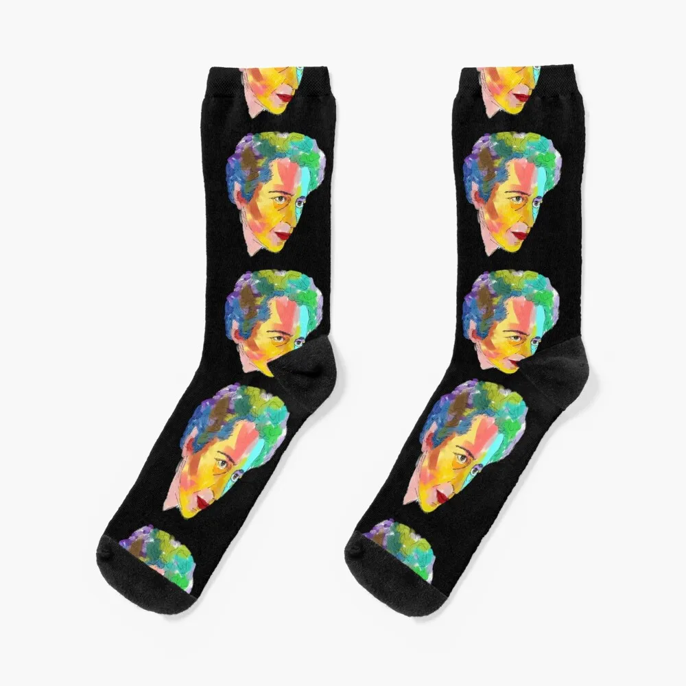 Hannah Arendt abstract painting Socks Socks set happy socks hiking Sports socks Socks For Women Men's abstract art