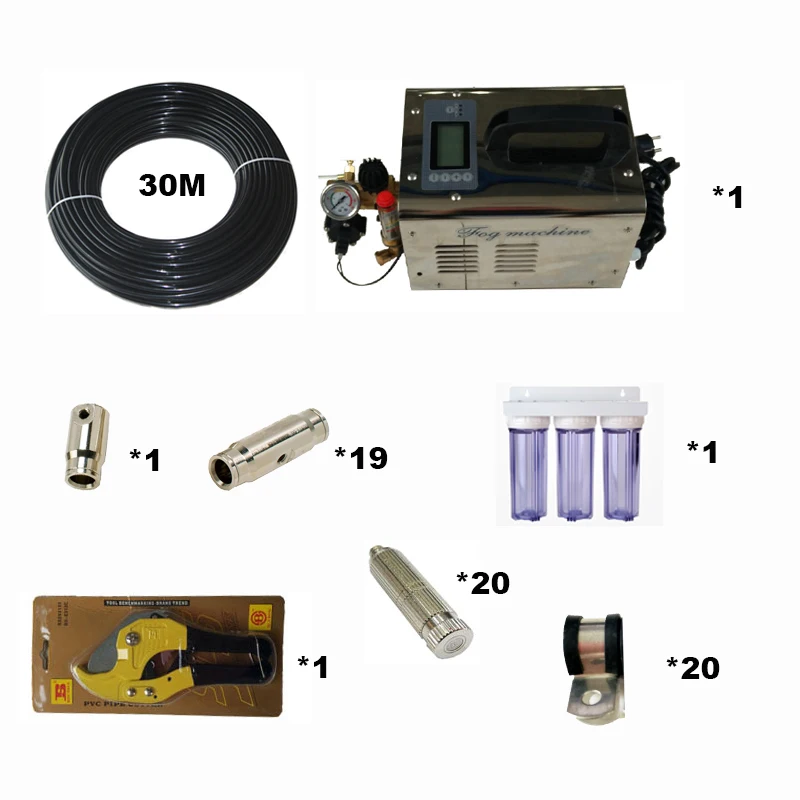 Garden High Pressure Watering & Irrigation Sprayers 1LPM Mist Pump Fog Machine Sytem For Cooling And Misting