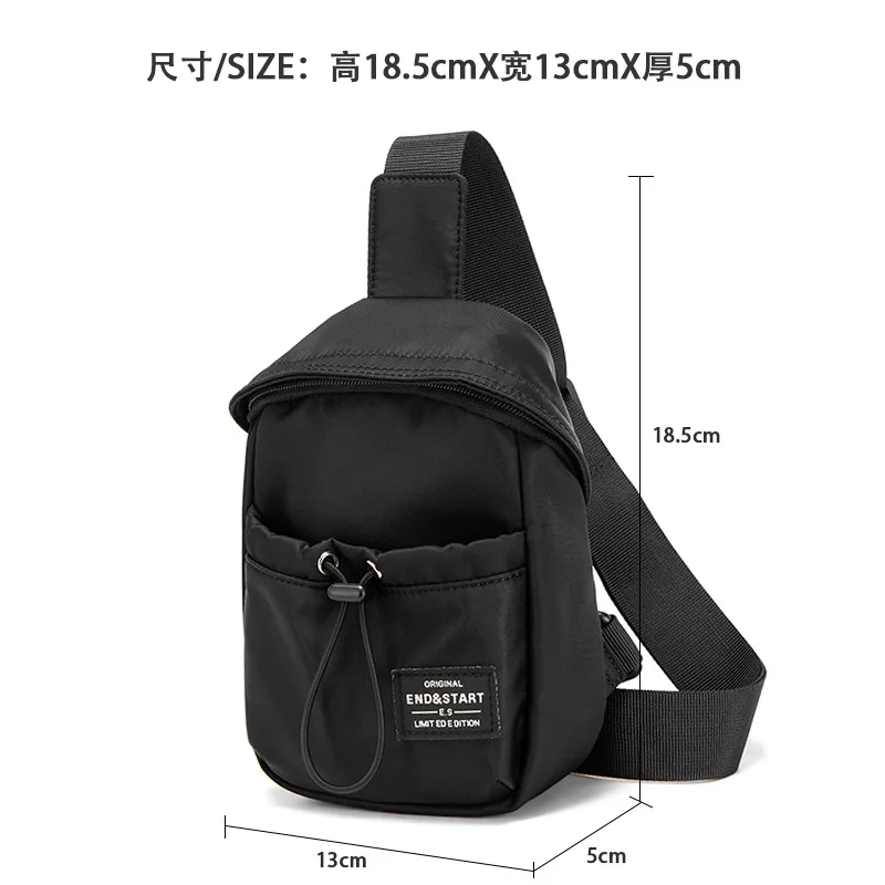 ANBEKO Small Crossbody Sling Bag for Men Women, Mini Shoulder Messenger Bag  Casual Phone Chest Bag for Travel Walking