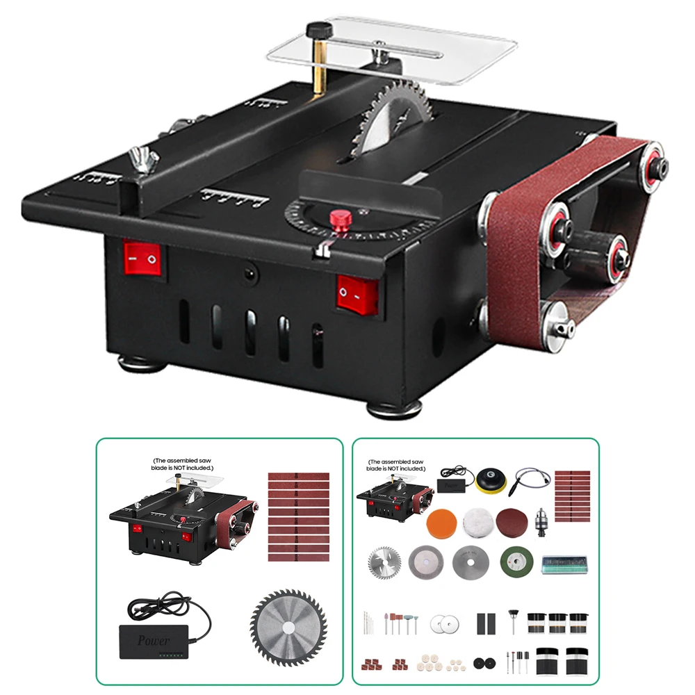 150W Mini sega da tavolo Kit levigatrice a nastro 4500rpm sega 150w-mini-sega-da-tavolo-kit-levigatrice-a-nastro-4500rpm-sega