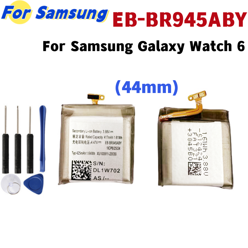 417mAh High quality Replacement Battery EB-BR945ABY New Battery For Samsung Galaxy Watch 6 44mm Batteries +Tools