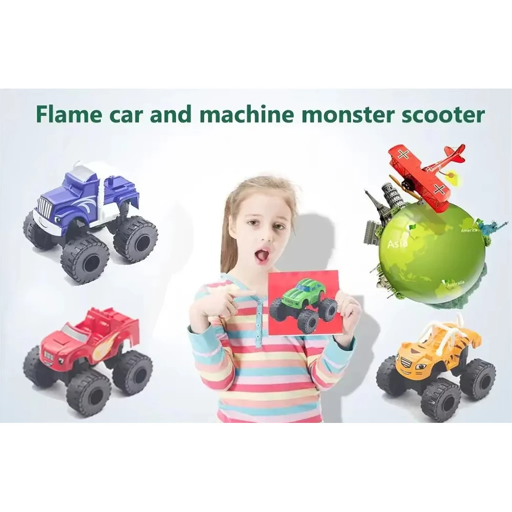 Flame and Monster Crusher Truck Toy - Blaze-Inspired Birthday Gift