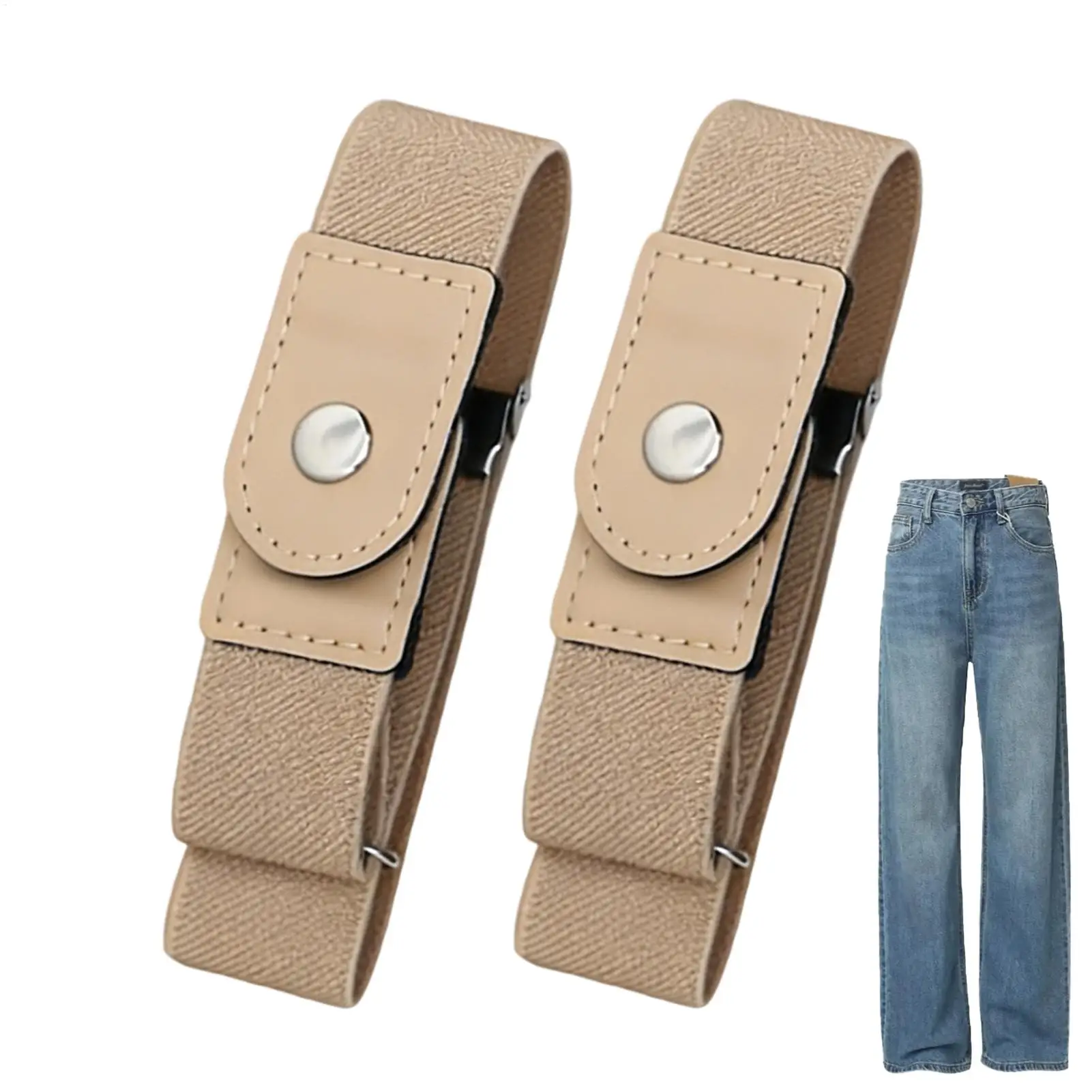 Elastischer Gürtel Ohne Schnalle Für Damen Und Herren Verstellbar_voghion.com