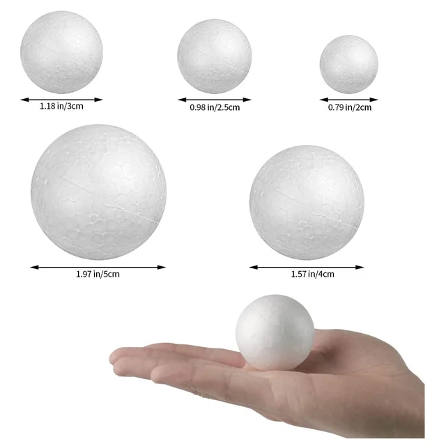 Bolas de espuma blanca, 30 bolas artesanales de poliestireno de espuma de  poliestireno, bolas de decoración de arte para proyectos escolares  domésticos, 6 tamaños - AliExpress