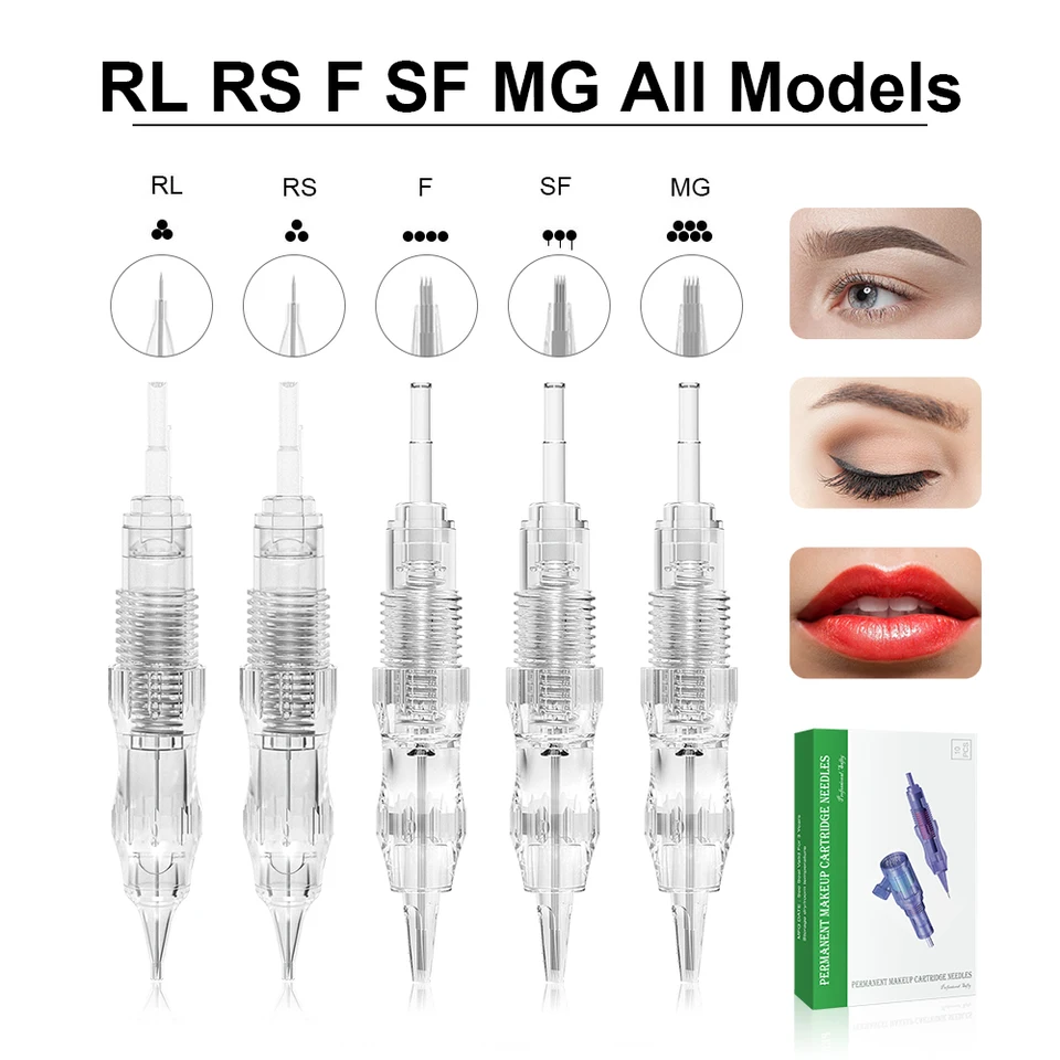 10 個アートメイク針カートリッジ RL RS F SF MG カートリッジ針アート