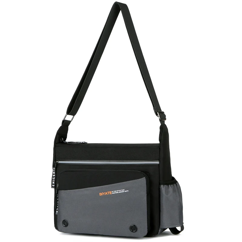 

Men Shoulder Crossbody Bag Nylon Reflective strip Man Messenger Bag Male Travel Business Satchel Women Handbags Purse Unisex