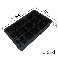 Large Silicone Ice Cube Tray for Cocktails and Beverages (15 Grid)