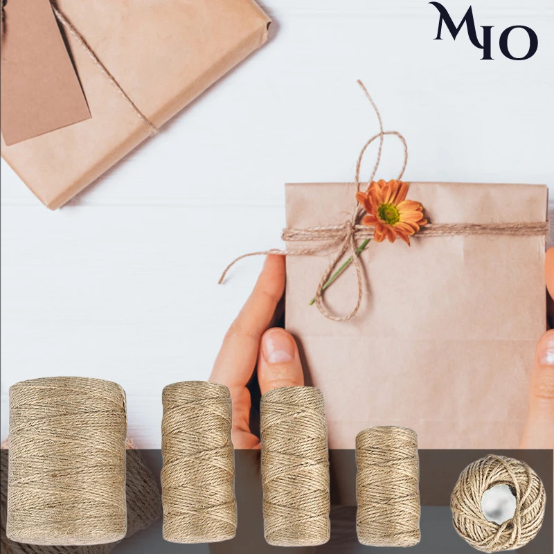 Natural Jute Twine Vintage Jute Rope Cord String Twine Burlap Ribbon