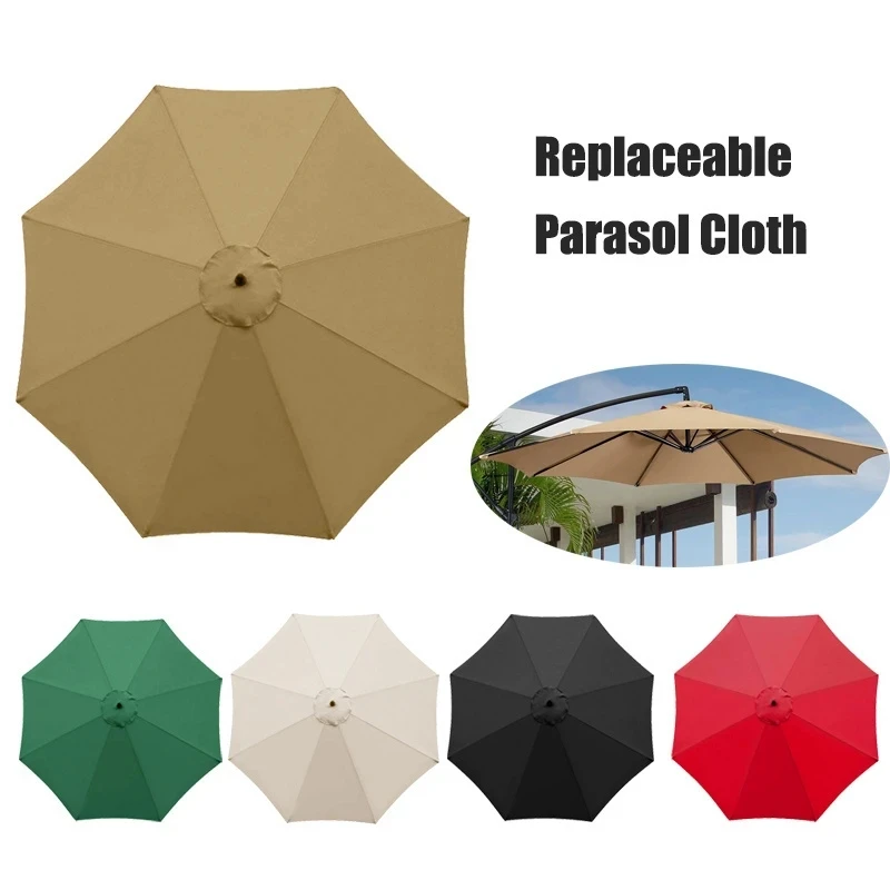 Sunshade Cloth Rib Polyester Sunshade Cloth Outdoor Patio Umbrella Surface Replacement Cloth Rainproof Sunshade
