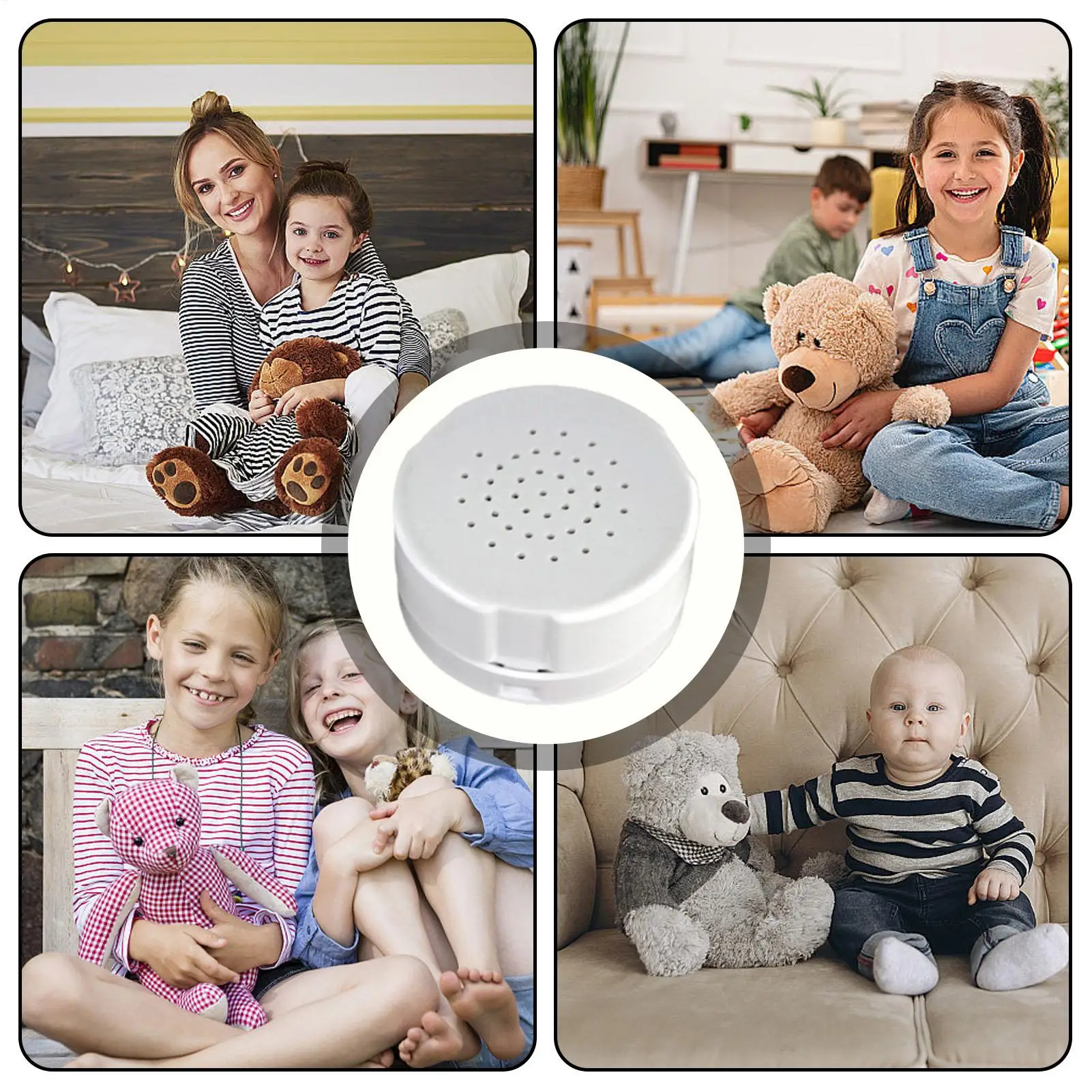 Stuffed Animal Sound Recorder 60 Seconds Button Sound Box Toys Recording Device Plush Toy Custom Messages Recorder for Kid Gifts - 4