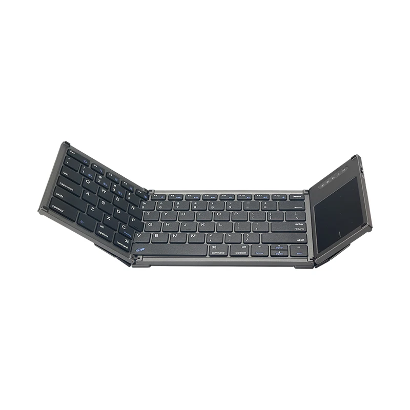 Folding Mini Wireless Bluetooth Keyboard English Russian Spanish Arabic Hebrew Portugues With Touchpad for Windows, Android, IOS