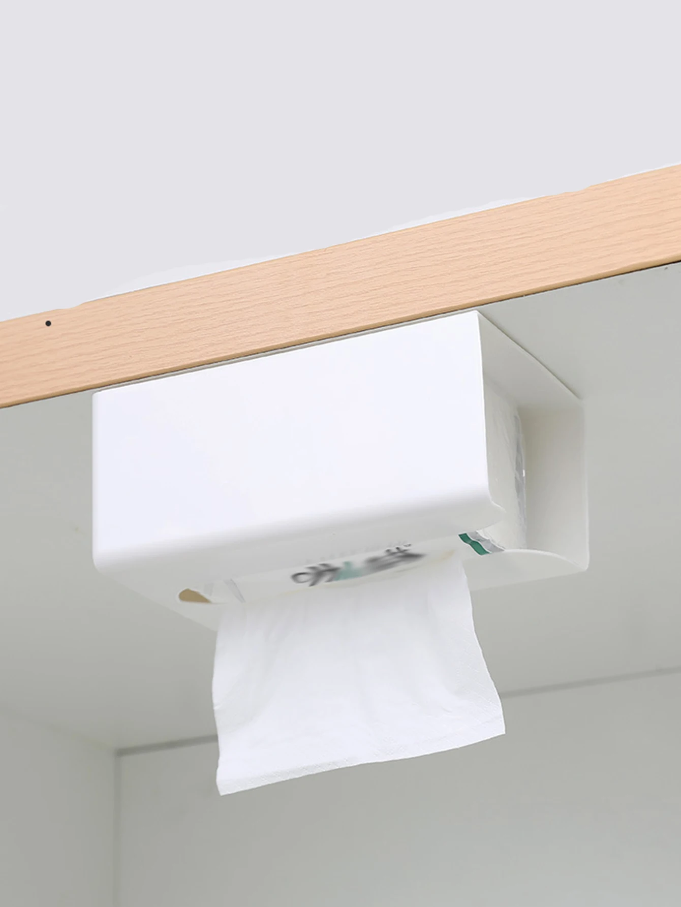 Wall Mounted Tissue Box Adhesive Tissue Shelf Napkin Holder Garbage Bag Dispenser Rack Storage Home Space-saving Shelf 3