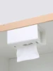Wall Mounted Tissue Box Adhesive Tissue Shelf Napkin Holder Garbage Bag Dispenser Rack Storage Home Space-saving Shelf 3