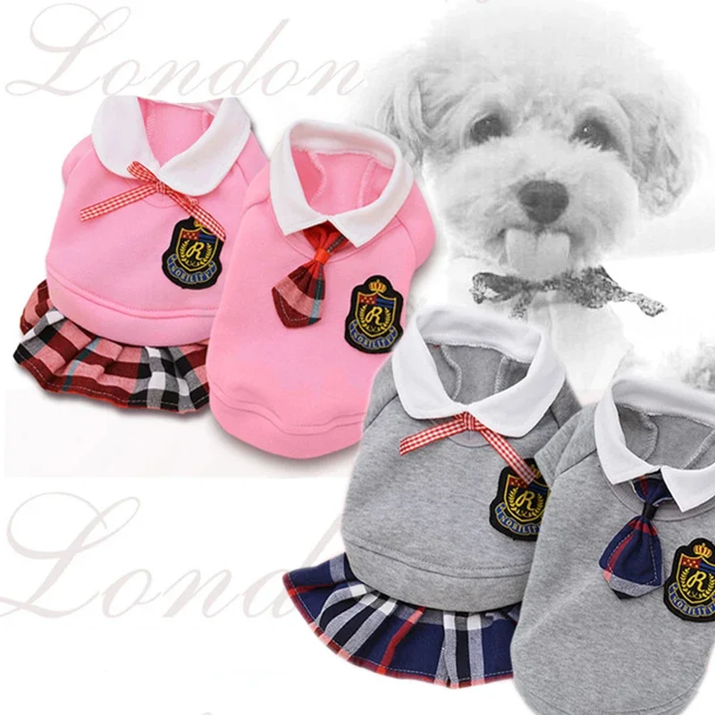 Campus Pet Dog Clothes Pet Uniform Clothing for Small Medium Dogs Costume Chihuahua Puppy Shirt Clothes for Dogs Ropa Perro