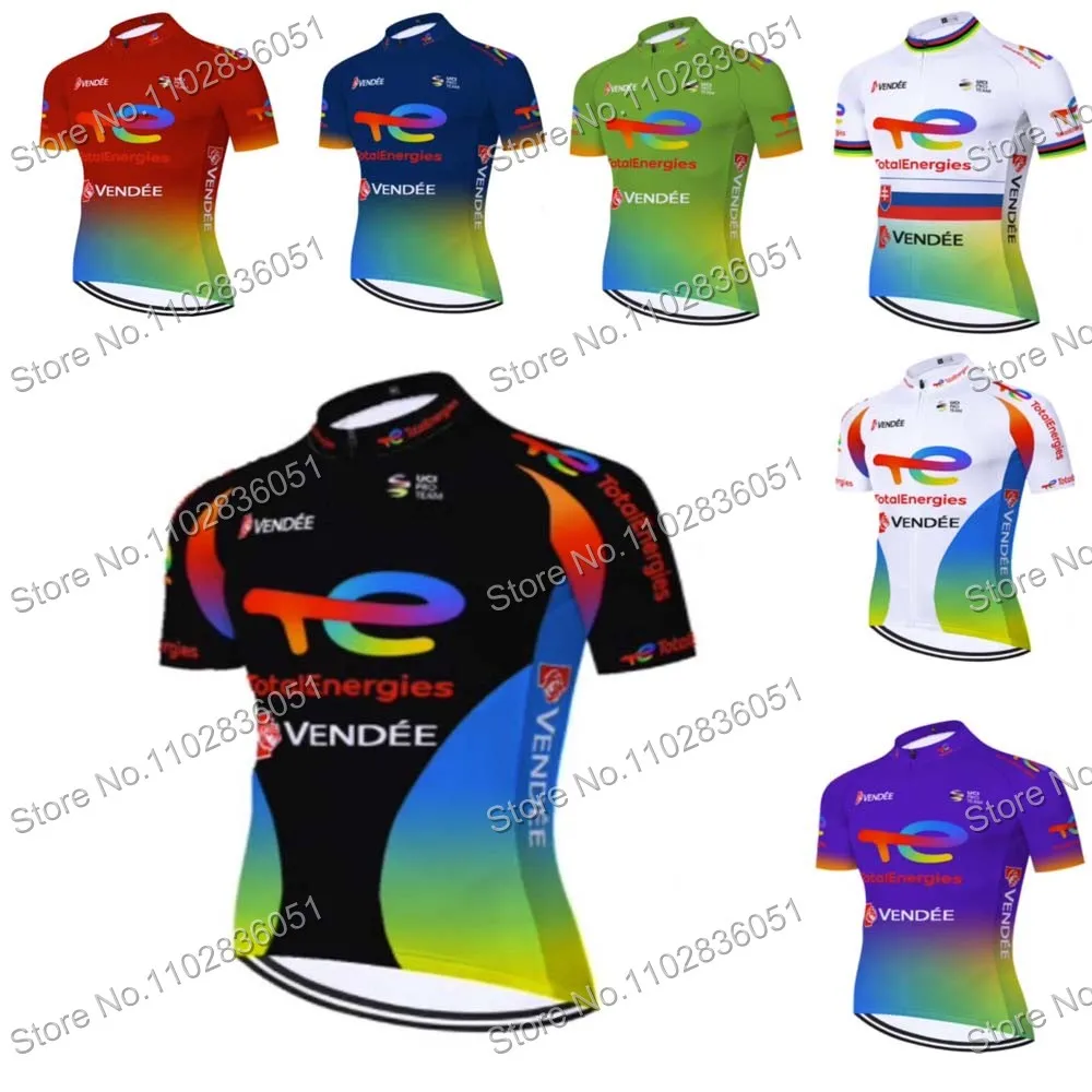 TOTAL Energies Cycling Jersey Men Summer Short Sleeve Cycling Clothing Road Bike Shirt Bicycle Tops MTB Maillot Ciclismo