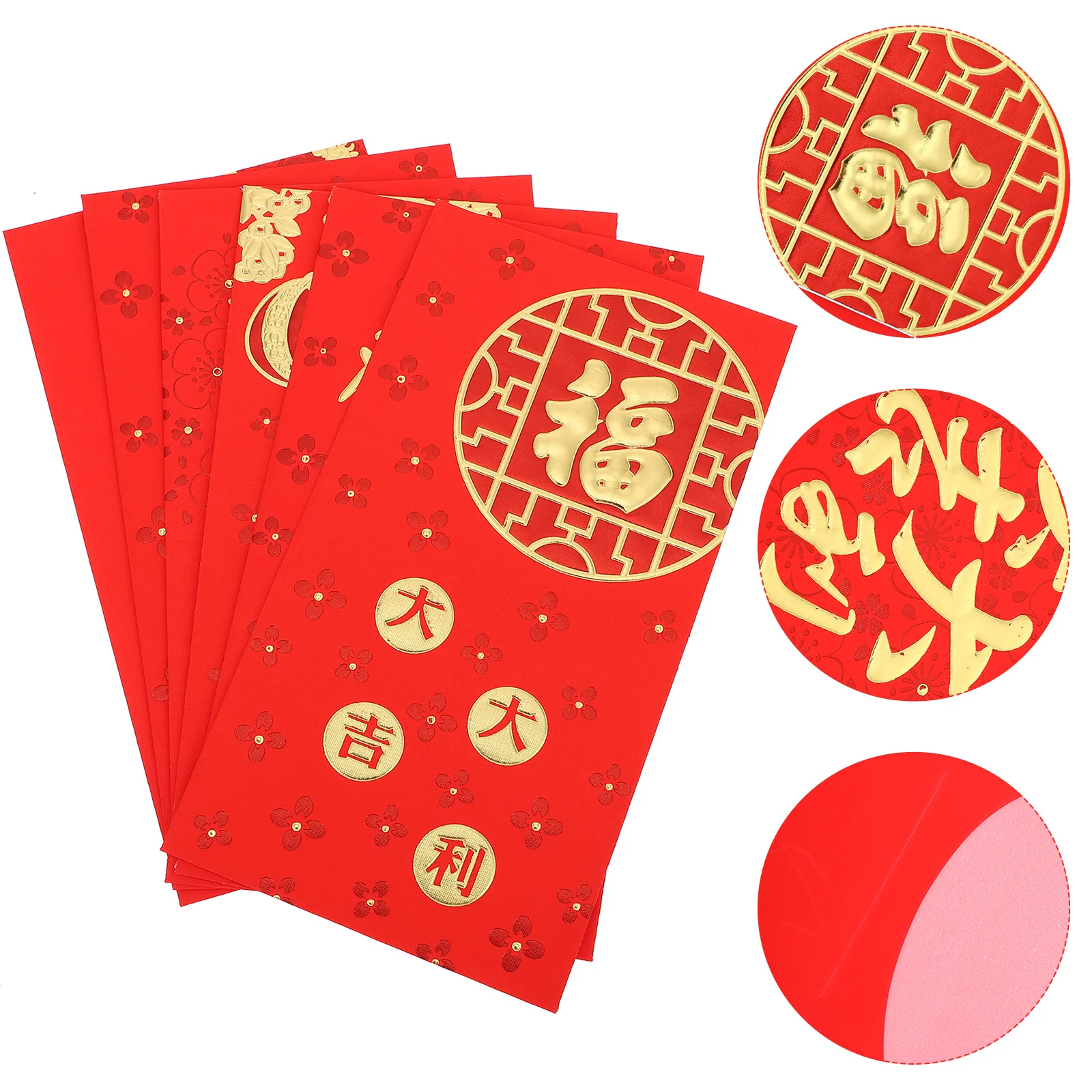 

30/36Pcs Chinese Hongbao Red Packet Envelope Year Of The Tigers Money Holder Spring Festival Marriage Birthday Supplies