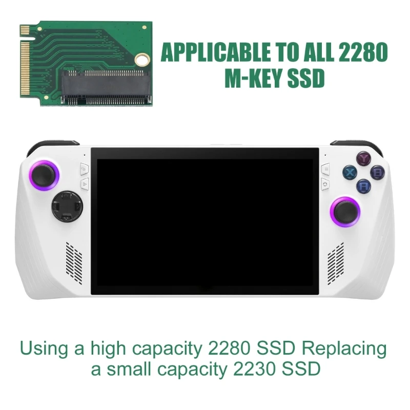 

for Rog Handheld Console Transfer Board 2230 to 2280 NVMe M.2 Adapter 90 Degree P9JB