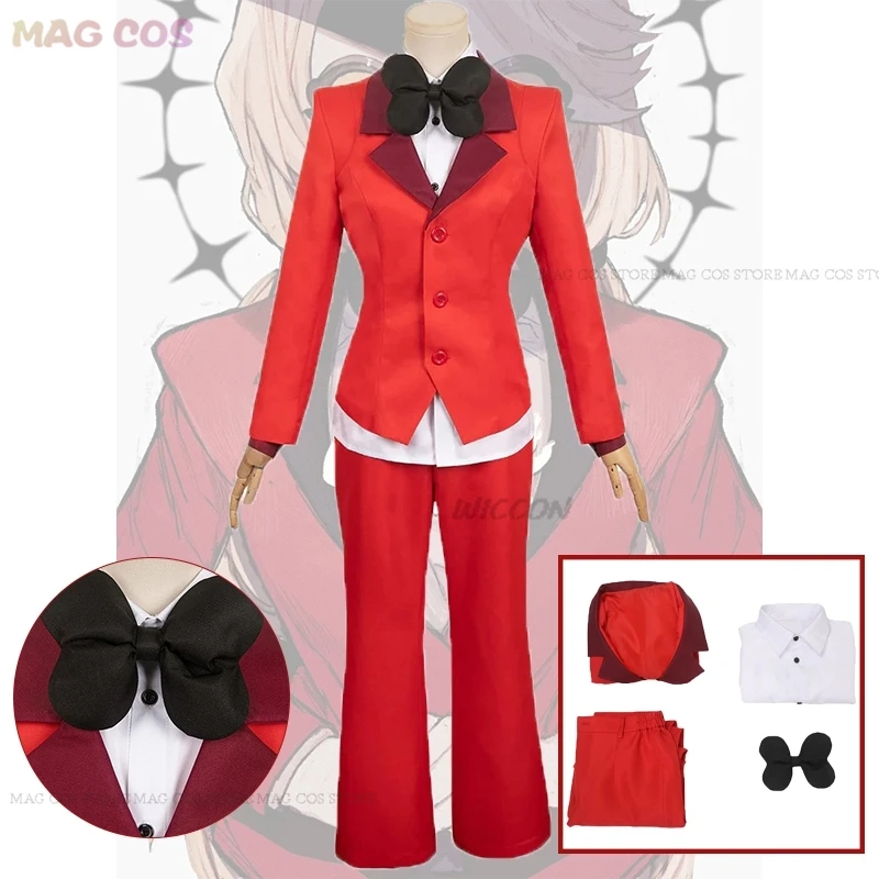 

Anime Charlie Morningstar Cosplay Hazbin Cos Hotel Fantasia Costume Disguise for Adult Women Top Pants Outfits Halloween Suit