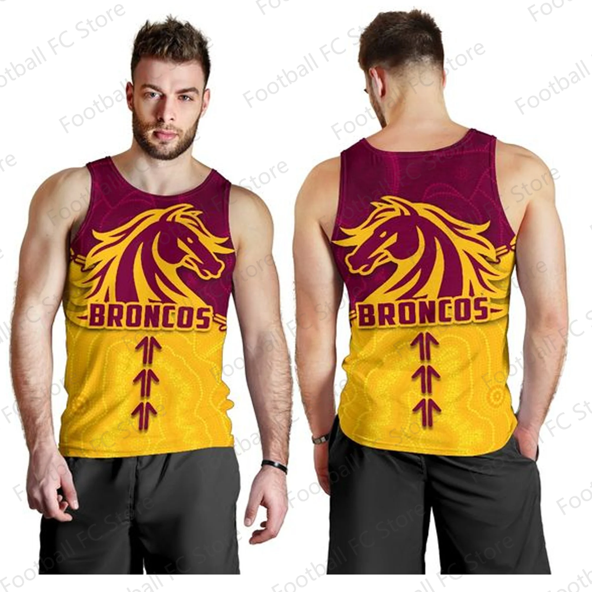 NewArrivalSummerAustralianBrisbaneBroncosVest2024JerseyRugbyJerseyTrainingJerseyKid