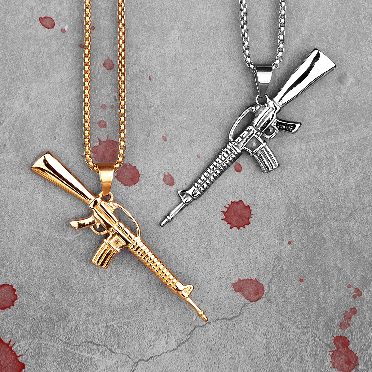 Stylish Men's Punk Hip Hop Necklace Pendant - Stainless Steel Jewelry Gift
