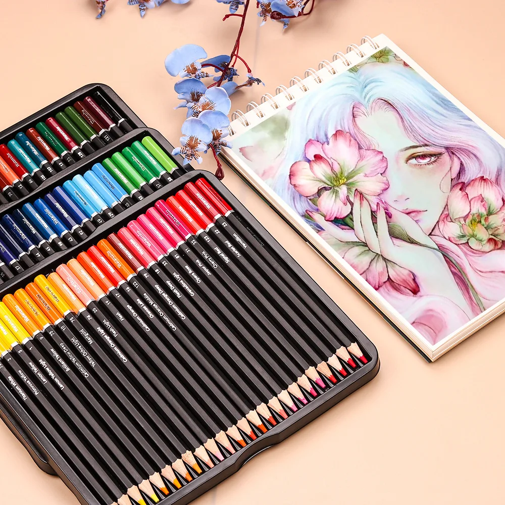KALOUR 72/120 Colored Pencil Professional Art Supplies Premium Watercolor  Pencil Brush For Children Artist Drawing Stylo Paintin - AliExpress