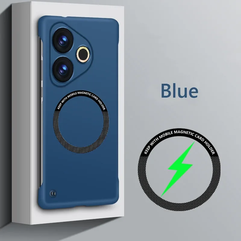 Magnetic Frameless Hard Matte Case with Wireless Charging Support