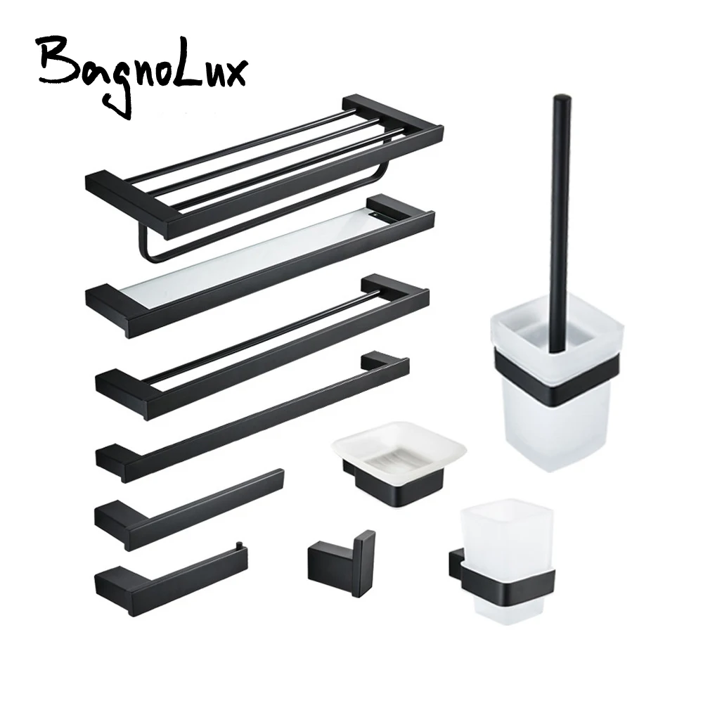 Bathroom Accessories Set Wall Toilet Paper Holder Towel Bar Shelf Brush Holders Bath Hardware Set 10 Choice toilet paper holder bathroom hardware set bathroom hardware accessories