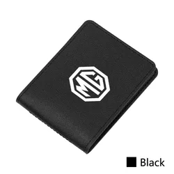 Premium Leather Car Logo ID Document Holder Card Cover (Black)