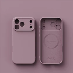 Luxury Liquid Silicone MagSafe - Compatible Phone Case with Wireless Charging Capability and Smooth Finish - iPhone 15 (Gallon Purple)