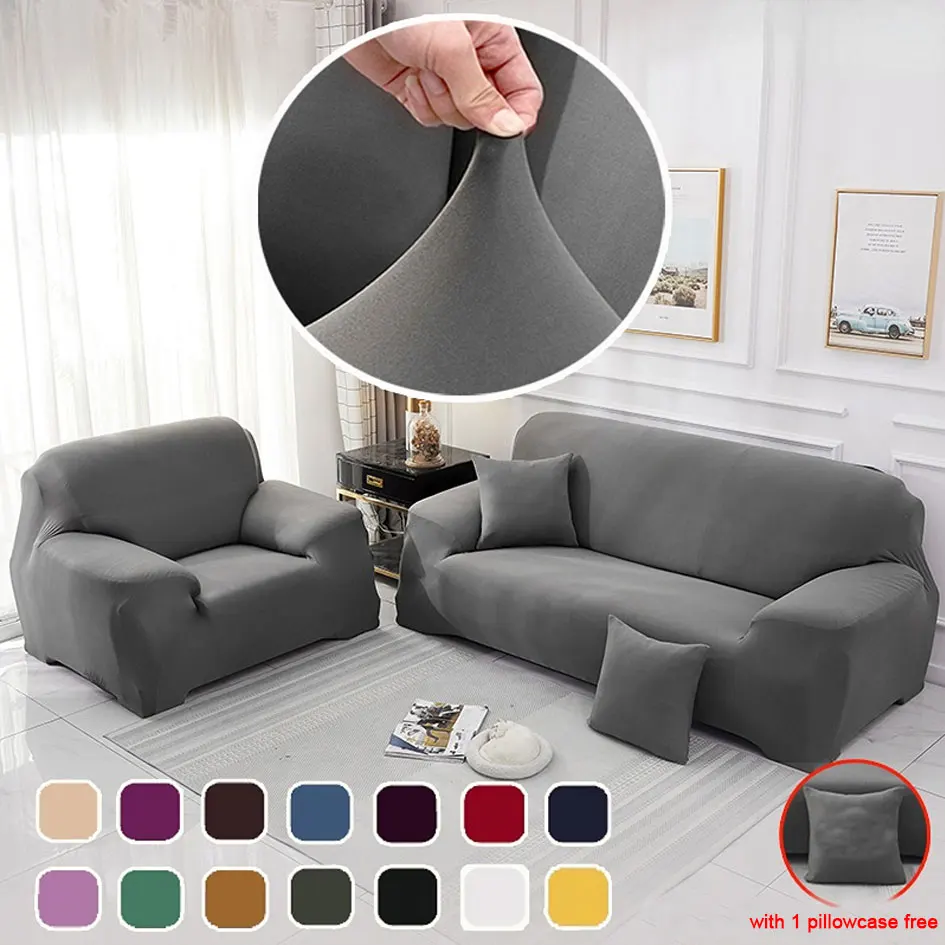 Elastic All-inclusive Fabric Brushed Sofa Cover for All Seasons Chaise Lounge Bar Chairs Couch Adjustable Living Room Sofas Home