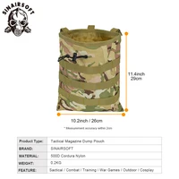 SINAIRSOFT Roll-up MOLLE Dump Pouch Tactical Magazine Recovery Pouch Outdoor Drawstring Mag Recycling Pouch Airsoft Hunting Gear 2