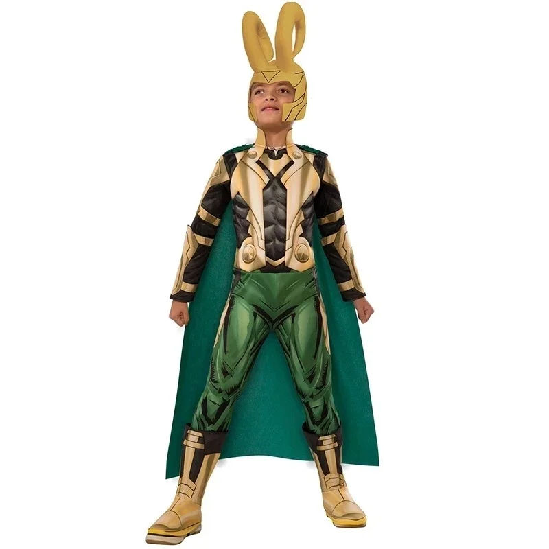 

Loki Costume for Children, Superhero Cosplay Jumpsuit for Halloween, Children's Birthday Party Clothes, Stage Costumes