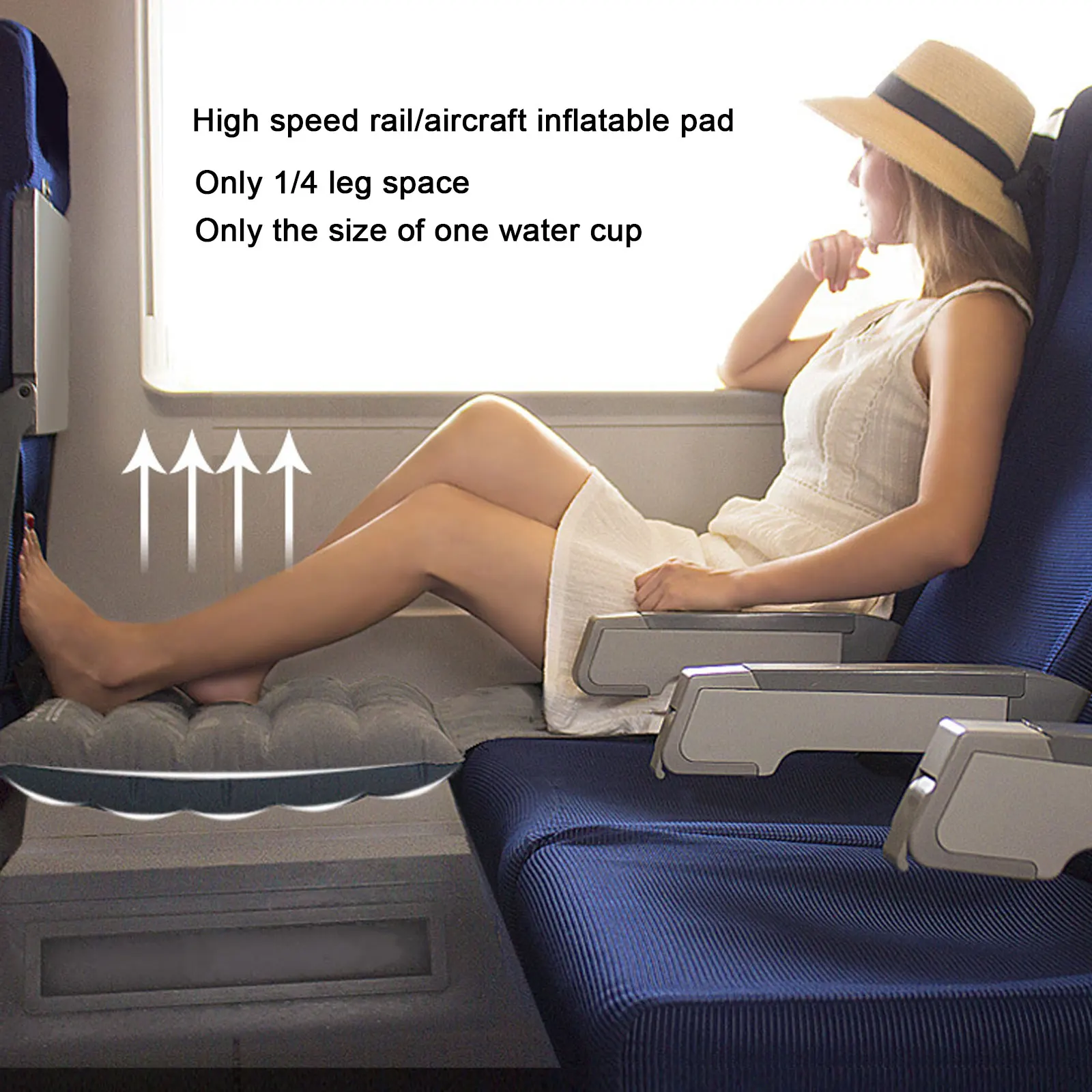 Adjustable Footrest Hammock Portable Travel Foot Rest Hammock Flight Chair For Planes Trains Buses Swing Chair Outdoor