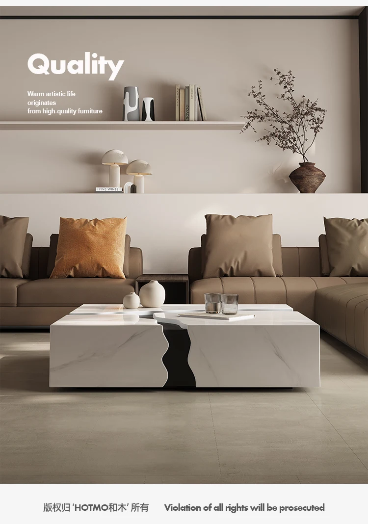 Minimalist Italian Coffee Table Light Luxury Fashion Aesthetic Books Decoration Side Table Accessories Mesas Bajas Furniture