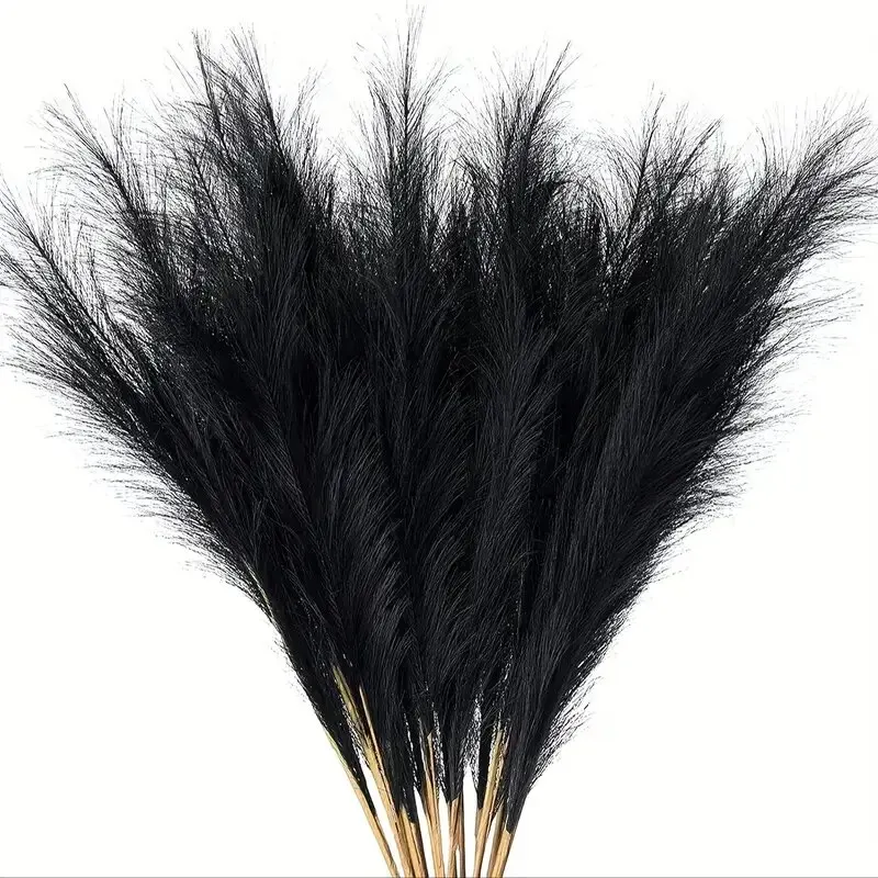 Artificial Pampas Grass 5pcs 42cm Simulation Feather Wedding Props Reed Hair Boho Home Decoration