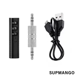 Universal Wireless Bluetooth Audio Receiver & Transmitter with 3.5mm Jack for Music Streaming and Handsfree Calling (3.5mm Black)