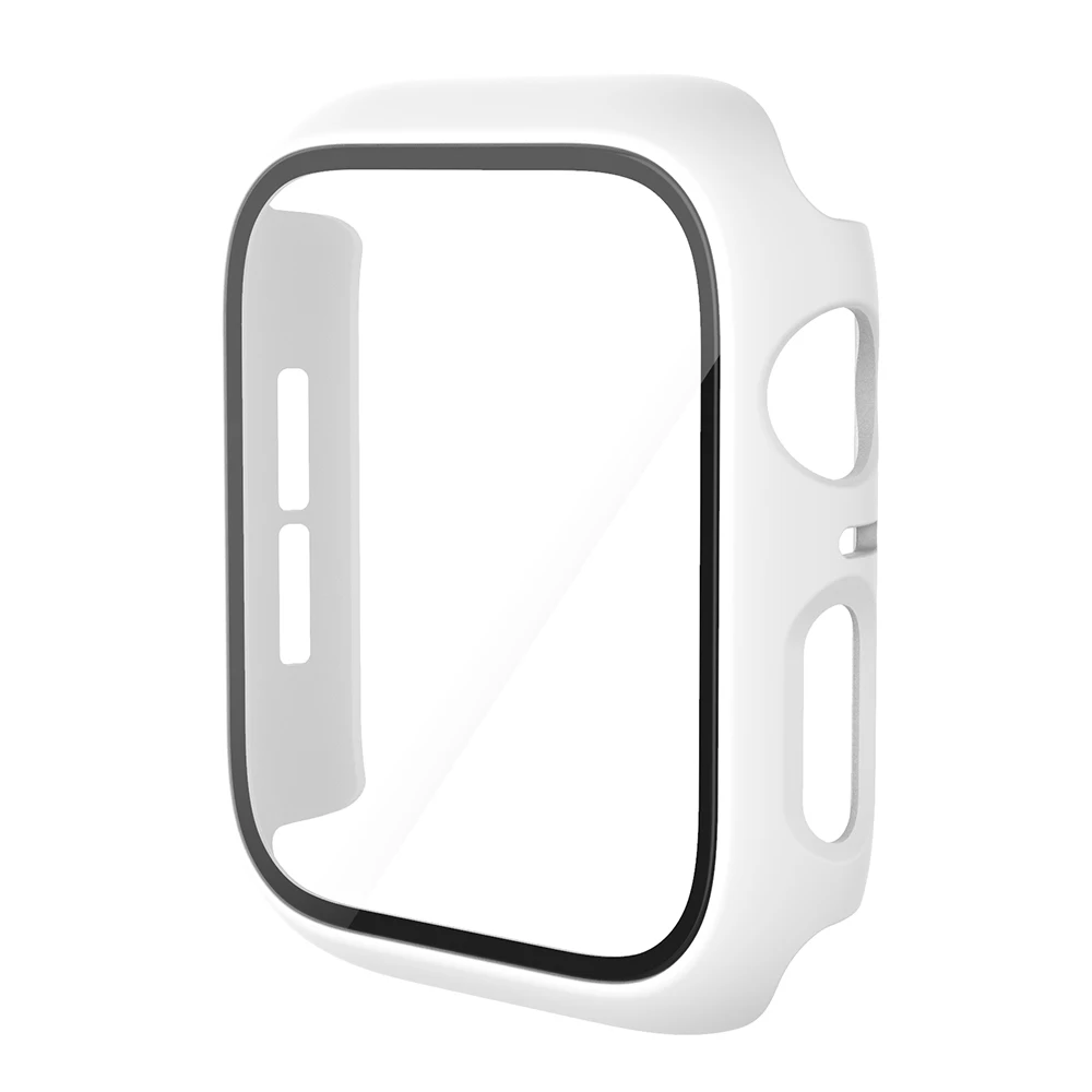 Tempered Glass Protective Cover for Apple Watch - PC Case and Screen Protector