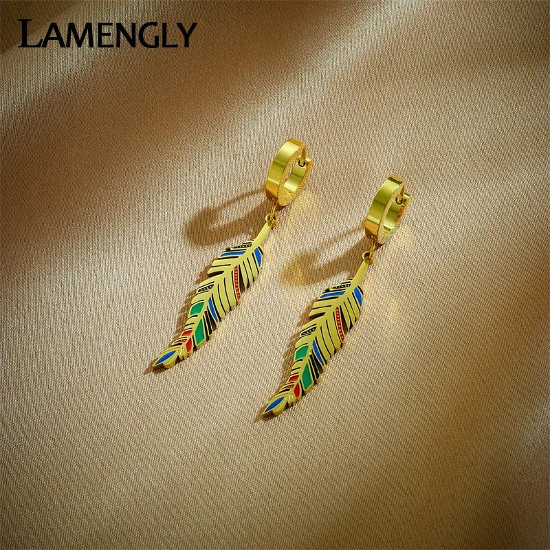 Pendientes Largos De Plumas Bohemias Boho Chic Pendientes Co | Envío Gratis