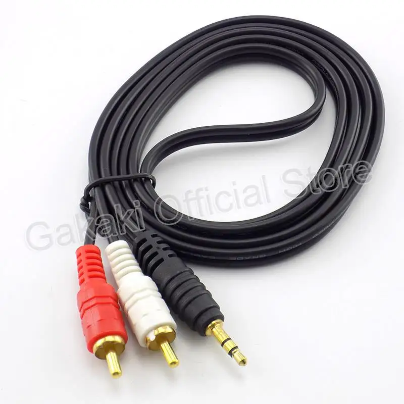 

1.5M 3M 5M 10M 3.5mm Plug Jack Connector to 2 RCA Male Music Stereo Adapter Cable Audio AUX Line for Phones TV Sound Speakers