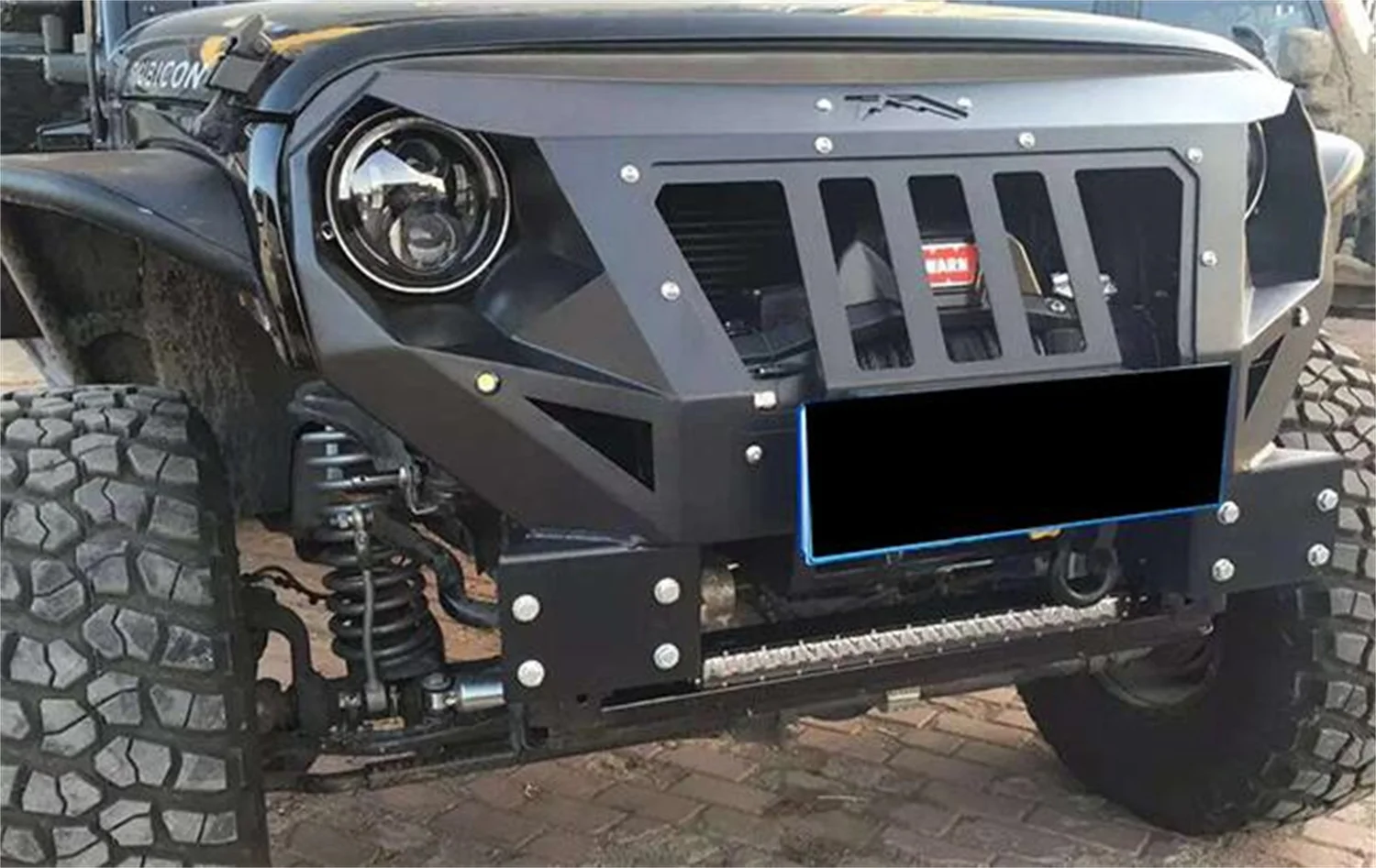 J195 Grumper Winch Bumpers Universal 4x4 Off Road Other Exterior Accessories Steel Bull Bar Front Bumper For Jeep Wrangler 07+