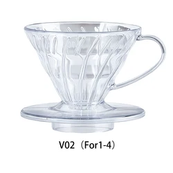Crystal Clear Handcrafted Coffee Filter Cup - Premium Home Drip Brewing Equipment (Big)